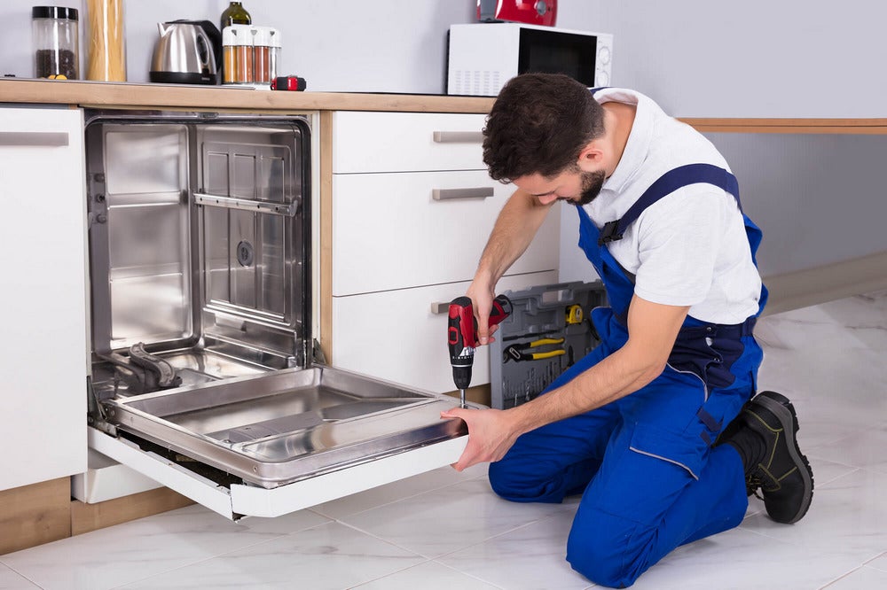 dishwasher pump installed kitchen sink